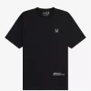 Tricou bărbătesc relaxat cu imprimeu petic Tricou bărbătesc relaxat cu imprimeu petic
