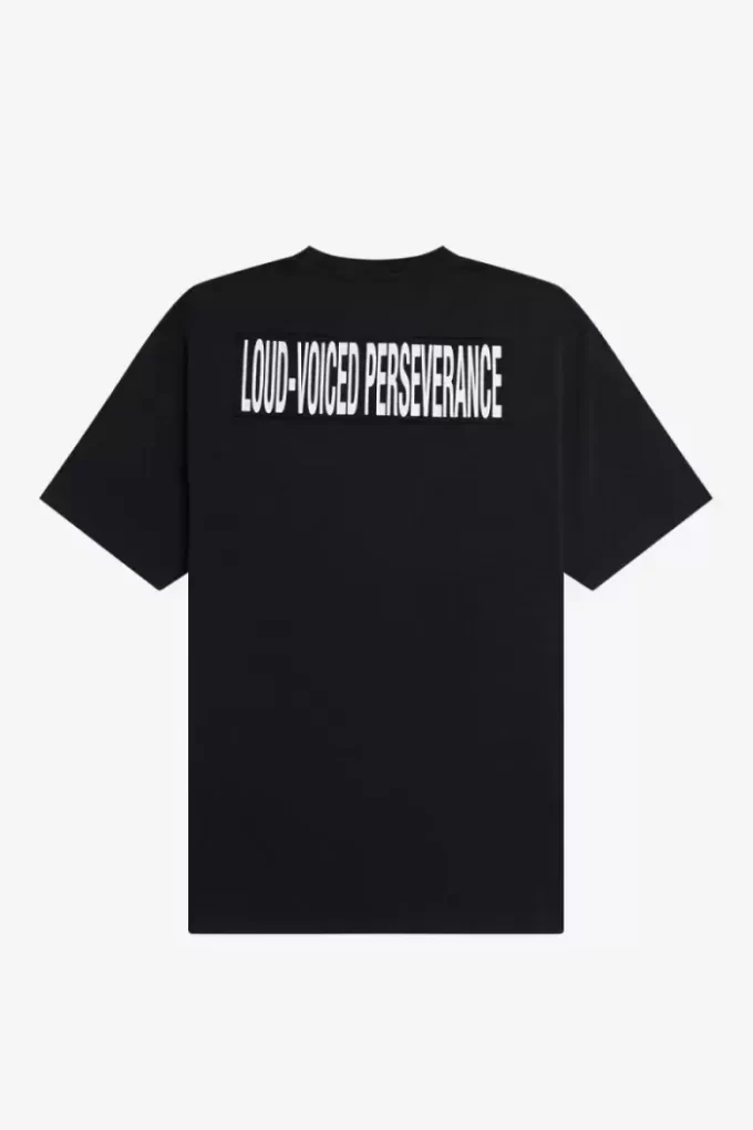 Tricou bărbătesc relaxat cu imprimeu petic Tricou bărbătesc relaxat cu imprimeu petic