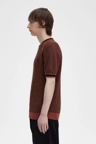 Tricou bărbătesc tricotat texturat