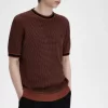 Tricou bărbătesc tricotat texturat Tricou bărbătesc tricotat texturat