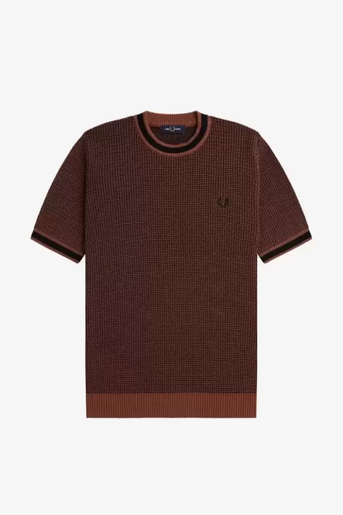 Tricou bărbătesc tricotat texturat Tricou bărbătesc tricotat texturat