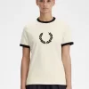 Tricou de damă cu coroană de laur și imprimeu plușat Tricou de damă cu coroană de laur și imprimeu plușat