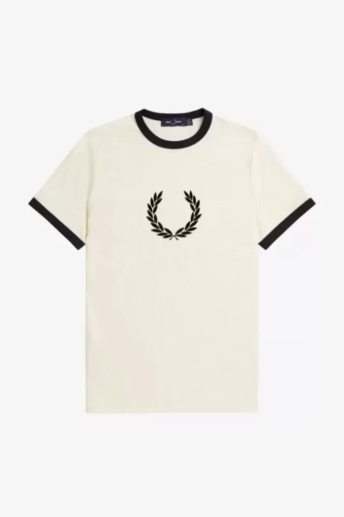 Tricou de damă cu coroană de laur și imprimeu plușat Tricou de damă cu coroană de laur și imprimeu plușat