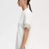 Tricou de damă cu garnitură transparentă din piqué Tricou de damă cu garnitură transparentă din piqué