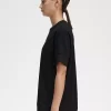 Tricou de damă cu garnitură transparentă din piqué Tricou de damă cu garnitură transparentă din piqué