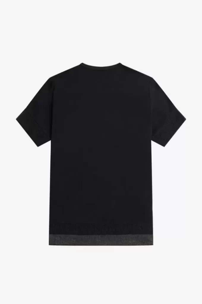 Tricou de damă cu garnitură transparentă din piqué Tricou de damă cu garnitură transparentă din piqué