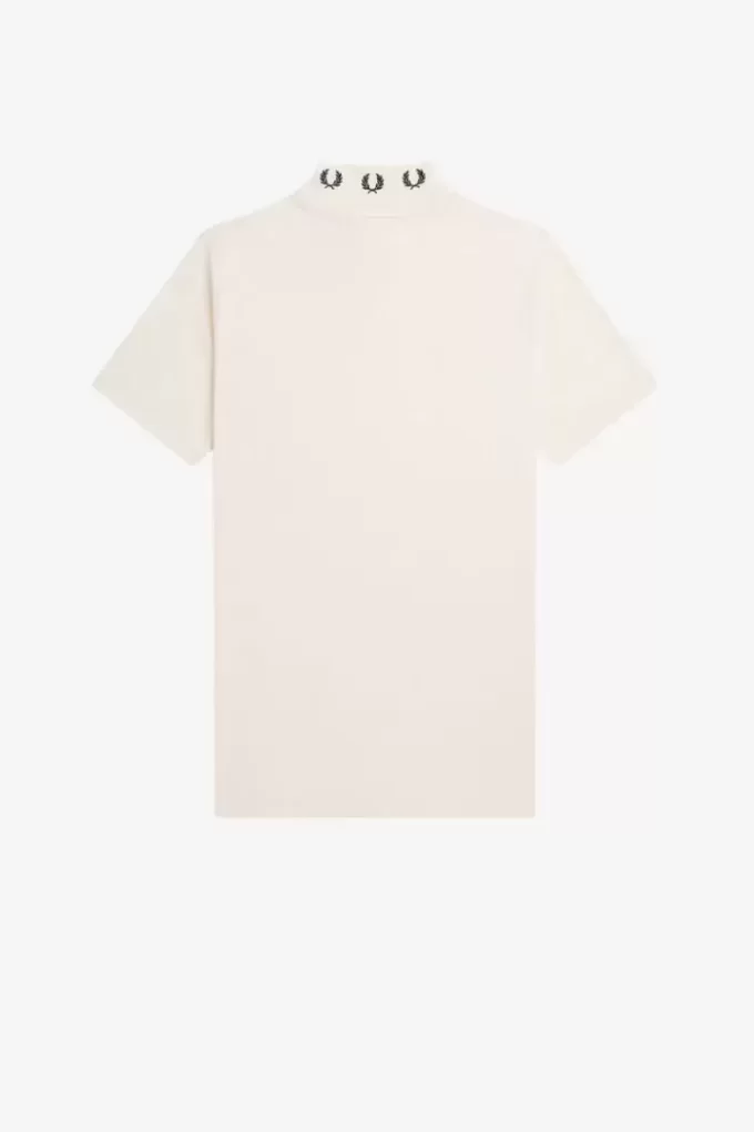 Tricou de damă cu guler înalt și coroană de laur Tricou de damă cu guler înalt și coroană de laur