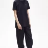 Tricou de damă cu guler înalt și garnitură Jacquard Tricou de damă cu guler înalt și garnitură Jacquard