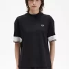 Tricou de damă cu manșetă tip piqué Tricou de damă cu manșetă tip piqué