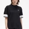 Tricou de damă cu manșetă tip piqué Tricou de damă cu manșetă tip piqué
