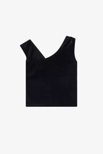 Tricou de damă din velur, cu umăr gol