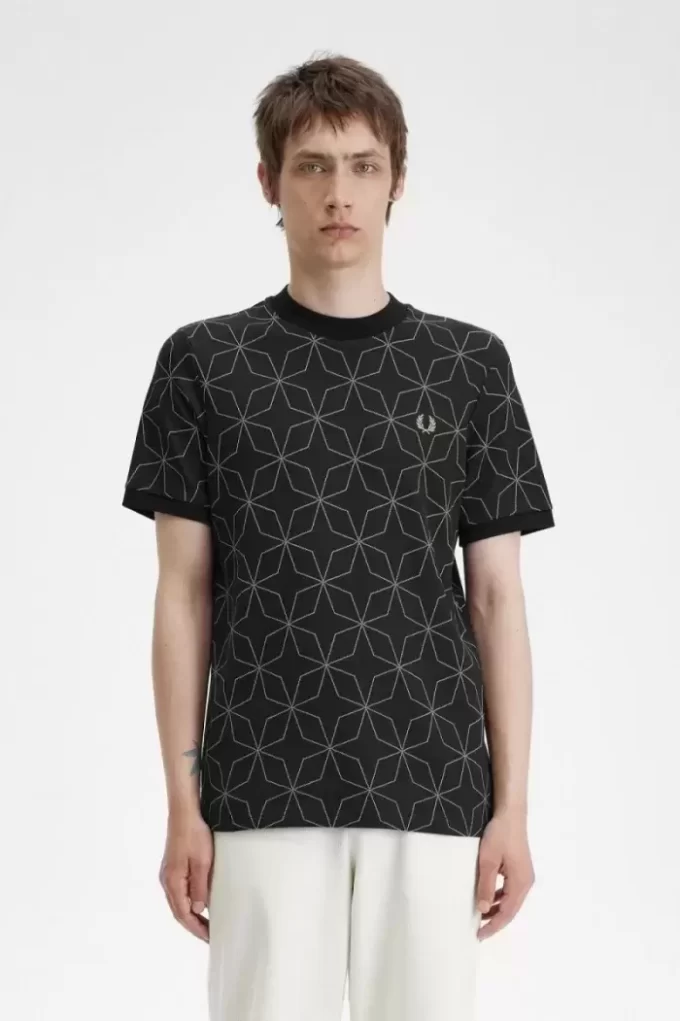 Tricou geometric pentru bărbați Tricou geometric pentru bărbați