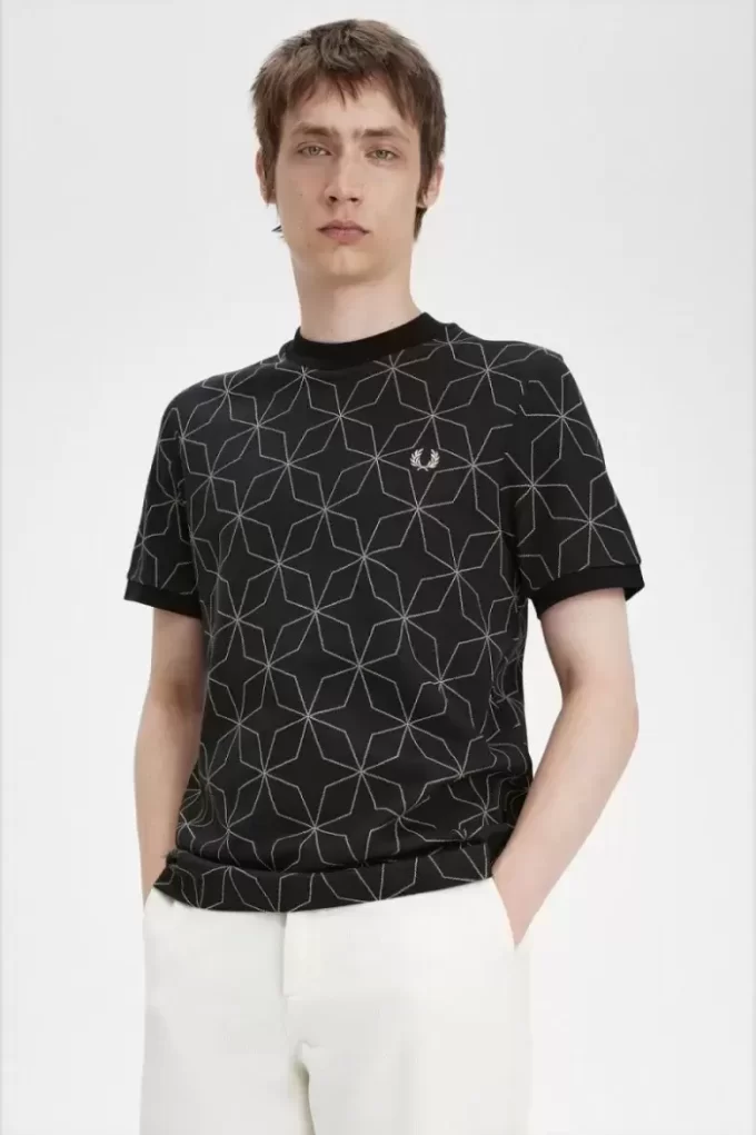Tricou geometric pentru bărbați Tricou geometric pentru bărbați