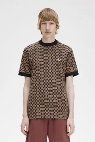 Tricou Glitch Chequerboard pentru bărbați