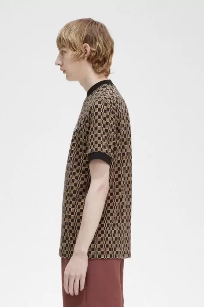 Tricou Glitch Chequerboard pentru bărbați Tricou Glitch Chequerboard pentru bărbați