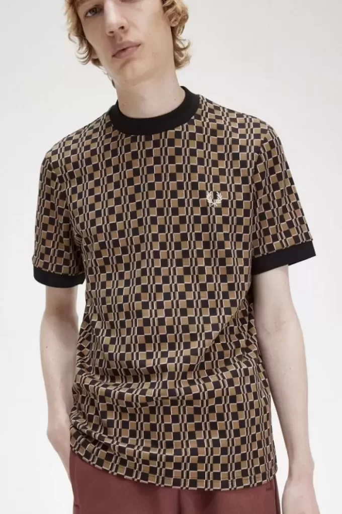 Tricou Glitch Chequerboard pentru bărbați Tricou Glitch Chequerboard pentru bărbați