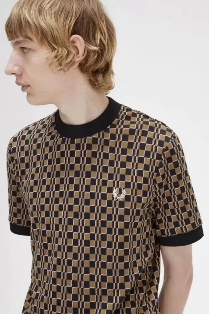 Tricou Glitch Chequerboard pentru bărbați Tricou Glitch Chequerboard pentru bărbați