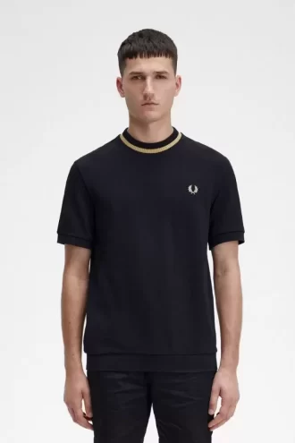 Tricou Piqué cu guler rotund pentru bărbați