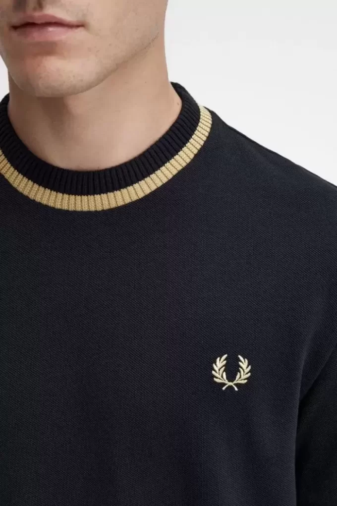 Tricou Piqué cu guler rotund pentru bărbați Tricou Piqué cu guler rotund pentru bărbați