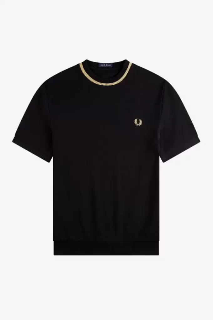 Tricou Piqué cu guler rotund pentru bărbați Tricou Piqué cu guler rotund pentru bărbați