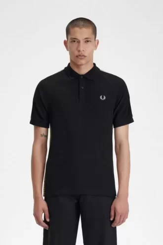 Tricou polo bărbătesc cu bandă tip fagure