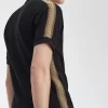 Tricou polo bărbătesc cu bandă tip fagure Tricou polo bărbătesc cu bandă tip fagure