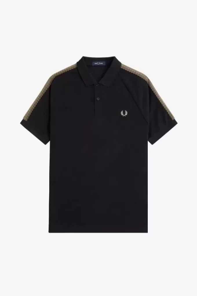 Tricou polo bărbătesc cu bandă tip fagure Tricou polo bărbătesc cu bandă tip fagure