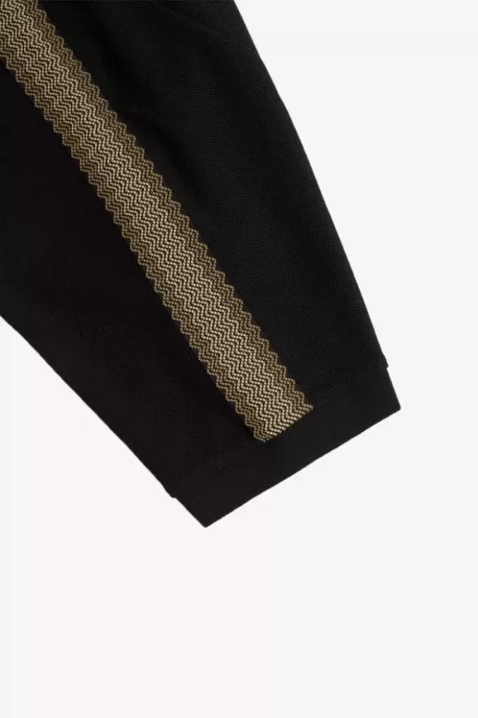 Tricou polo bărbătesc cu bandă tip fagure Tricou polo bărbătesc cu bandă tip fagure