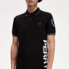 Tricou polo bărbătesc cu logo grafic Tricou polo bărbătesc cu logo grafic