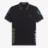 Tricou polo bărbătesc cu logo grafic Tricou polo bărbătesc cu logo grafic