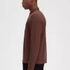 Tricou polo bărbătesc cu mânecă lungă din bumbac cu model fagure de miere Tricou polo bărbătesc cu mânecă lungă din bumbac cu model fagure de miere