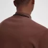 Tricou polo bărbătesc cu mânecă lungă din bumbac cu model fagure de miere Tricou polo bărbătesc cu mânecă lungă din bumbac cu model fagure de miere