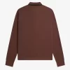 Tricou polo bărbătesc cu mânecă lungă din bumbac cu model fagure de miere Tricou polo bărbătesc cu mânecă lungă din bumbac cu model fagure de miere