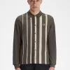 Tricou polo bărbătesc cu mânecă lungă și dungi gradiente Tricou polo bărbătesc cu mânecă lungă și dungi gradiente