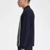 Tricou polo bărbătesc cu mânecă lungă și dungi gradiente Tricou polo bărbătesc cu mânecă lungă și dungi gradiente