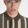 Tricou polo bărbătesc cu mânecă lungă și dungi gradiente Tricou polo bărbătesc cu mânecă lungă și dungi gradiente