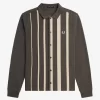 Tricou polo bărbătesc cu mânecă lungă și dungi gradiente Tricou polo bărbătesc cu mânecă lungă și dungi gradiente