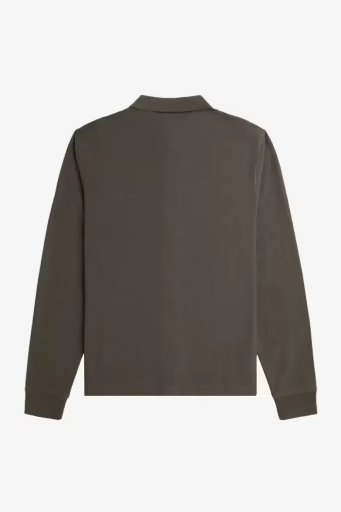 Tricou polo bărbătesc cu mânecă lungă și dungi gradiente Tricou polo bărbătesc cu mânecă lungă și dungi gradiente