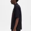 Tricou polo bărbătesc supradimensionat cu imprimeu Tricou polo bărbătesc supradimensionat cu imprimeu