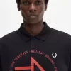 Tricou polo bărbătesc supradimensionat cu imprimeu Tricou polo bărbătesc supradimensionat cu imprimeu