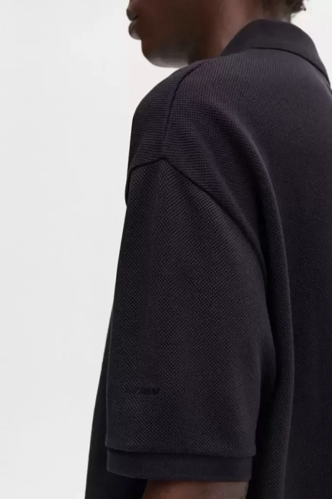 Tricou polo bărbătesc supradimensionat cu imprimeu Tricou polo bărbătesc supradimensionat cu imprimeu