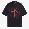 Tricou polo bărbătesc supradimensionat cu imprimeu Tricou polo bărbătesc supradimensionat cu imprimeu
