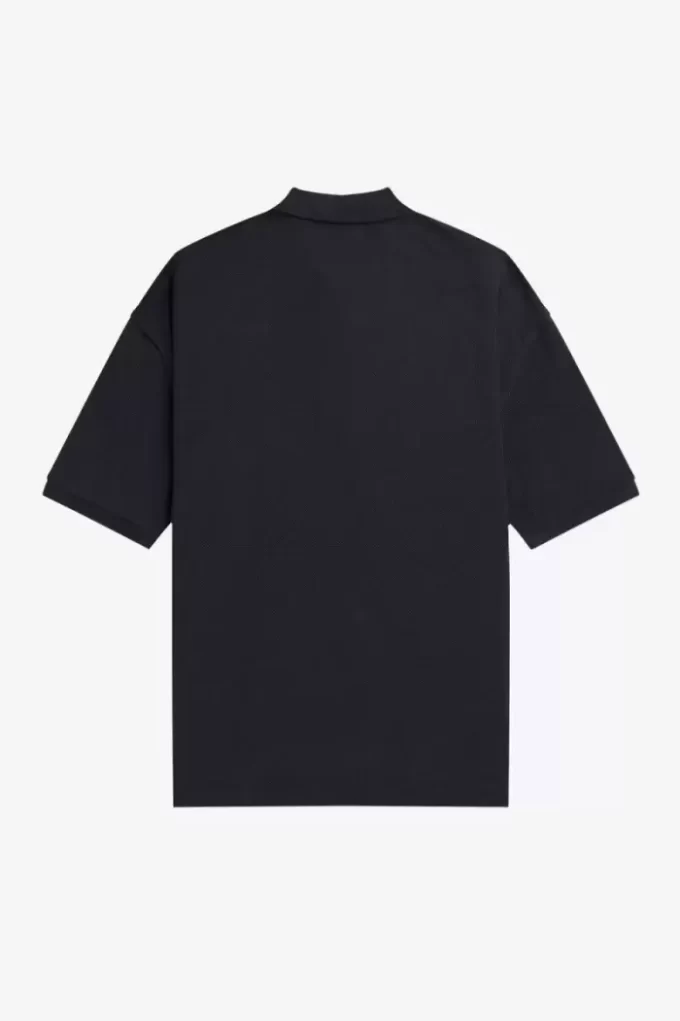 Tricou polo bărbătesc supradimensionat cu imprimeu Tricou polo bărbătesc supradimensionat cu imprimeu