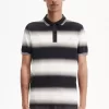 Tricou polo cu dungi gradiente pentru bărbați Tricou polo cu dungi gradiente pentru bărbați