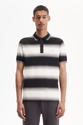 Tricou polo cu dungi gradiente pentru bărbați