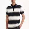 Tricou polo cu dungi gradiente pentru bărbați Tricou polo cu dungi gradiente pentru bărbați