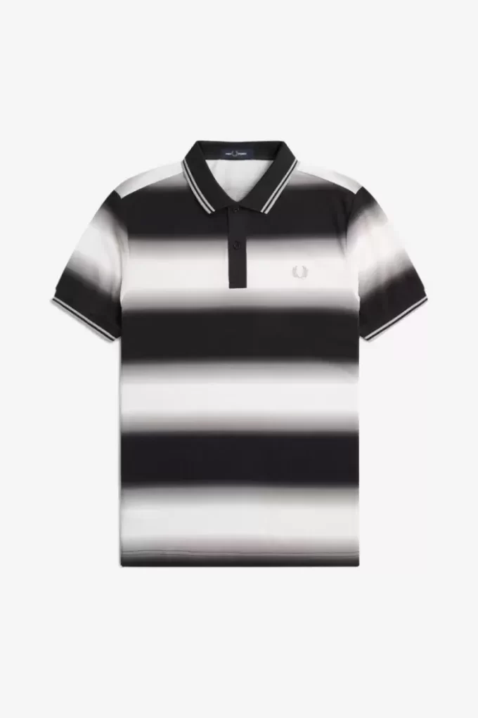Tricou polo cu dungi gradiente pentru bărbați Tricou polo cu dungi gradiente pentru bărbați