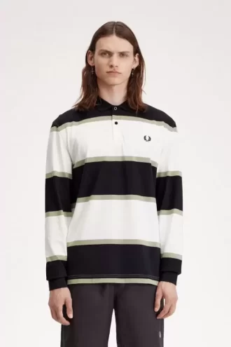 Tricou polo cu dungi relaxate pentru bărbați