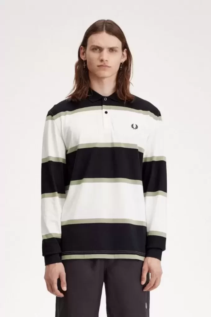 Tricou polo cu dungi relaxate pentru bărbați Tricou polo cu dungi relaxate pentru bărbați