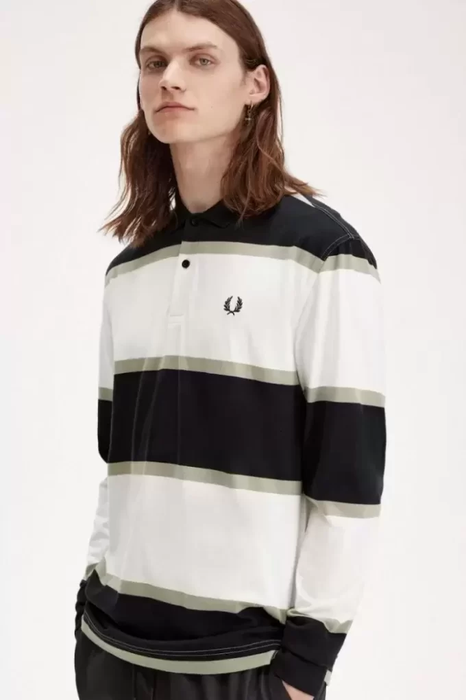Tricou polo cu dungi relaxate pentru bărbați Tricou polo cu dungi relaxate pentru bărbați